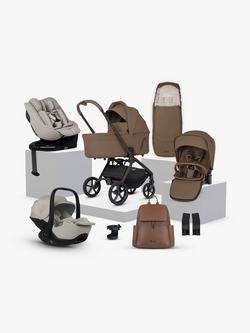 Silver Cross Breez Stroller, Carrycot & Accessories with Glide Plus 360 & Approach Plus 360 Baby Car Seats & Base Plus 360 Bundle, Maple, 