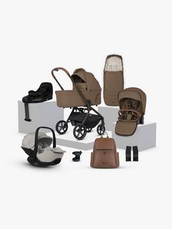 Silver Cross Breez Stroller, Carrycot & Accessories with Glide Plus 360 i-Size Car Seat & Base, Maple, 