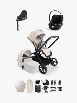 iCandy Core 2 Pushchair & Accessories with Cybex Cloud T Car Seat & Base T 360 Bundle, Sandstone, 