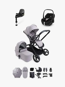 iCandy Core 2 Pushchair & Accessories with Maxi-Cosi Pebble 360 Pro2 Car Seat & FamilyFix 360 Pro Base Bundle, Storm Grey, 