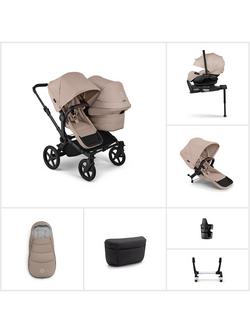 Bugaboo Donkey 6 Double Stroller with Otter by Nuna Car Seat & 360 Base Ultimate Bundle, Desert Taupe, 