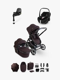iCandy Peach 8 Pushchair & Accessories with Maxi-Cosi Pebble 360 Pro2 Baby Car Seat and Base Bundle, Coffee Bean, 