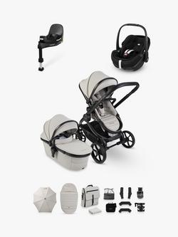 iCandy Peach 8 Pushchair & Accessories with Maxi-Cosi Pebble 360 Pro2 Baby Car Seat and Base Bundle, Taupe, 