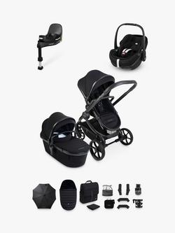 iCandy Peach 8 Pushchair & Accessories with Maxi-Cosi Pebble 360 Pro2 Baby Car Seat and Base Bundle, Black, 