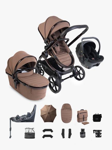 iCandy Peach 8 Pushchair & Accessories with Cocoon 360 Car Seat & Base Bundle, Coco, 