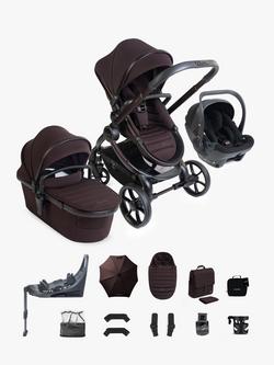 iCandy Peach 8 Pushchair & Accessories with Cocoon 360 Car Seat & Base Bundle, Coffee Bean, 