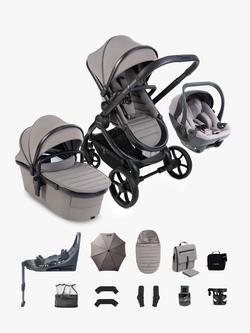 iCandy Peach 8 Pushchair & Accessories with Cocoon 360 Car Seat & Base Bundle, Porcini, 