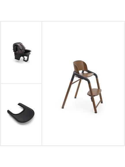 Bugaboo Giraffe Complete 3-in-1 Highchair Bundle, Wood Grey, 