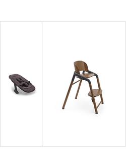 Bugaboo Giraffe Newborn Highchair Bundle, Wood Grey, 