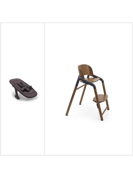 Bugaboo Giraffe Newborn Highchair Bundle, Wood Grey, 