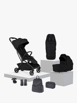 Silver Cross Nia Stroller, Carrycot & Accessories, Onyx, 