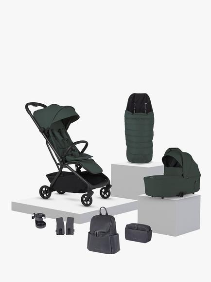 Silver Cross Nia Compact Travel Stroller, Carrycot & Accessories, Conifer, 