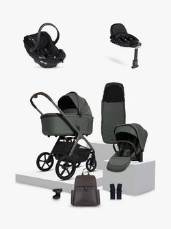 Silver Cross Cove Pushchair & Accessories with BeSafe Go Beyond² Car Seat & Beyond ISOFIX Car Seat Base Bundle, Pewter, 