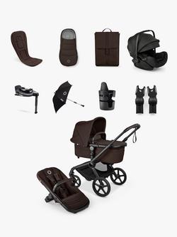 Bugaboo Fox 5 Renew Pushchair & Accessories with Bugaboo Otter by Nuna Car Seat & 360 Base Ultimate Bundle, Cocoa Brown, 