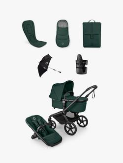 Bugaboo Fox 5 Renew Pushchair & Accessories Essential Bundle, Fern Green, 
