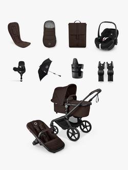 Bugaboo Fox 5 Renew Pushchair, Maxi-Cosi Pebble 360 Pro2 Car Seat with Base and Accessories Bundle, Cocoa Brown, 