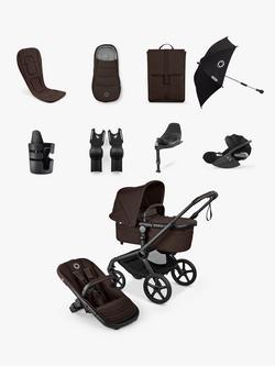 Bugaboo Fox 5 Renew Pushchair, Cybex Cloud T i-Size Car Seat with Base and Accessories Bundle, Cocoa Brown, 