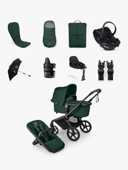 Bugaboo Fox 5 Renew Pushchair and Accessories with BeSafe Go Beyond2 Car Seat and Base Bundle, Fern Green, 