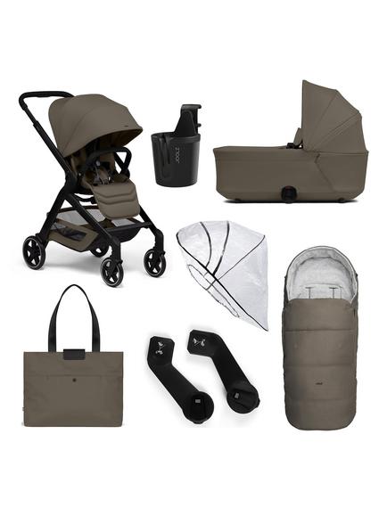 Joolz Hub 2 Pushchair, Carrycot and Accessories with Maxi-Cosi Pebble 360 Pro2 i-Size Car Seat and FamilyFix 360 Pro Base Bundle, Hazel Brownn/Black - view 2, 