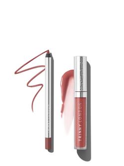 Trinny London Line2Define Lip Liner, Anya & Sheer Joy Pro-Collagen Lip Oil, Sofia Bundle, 