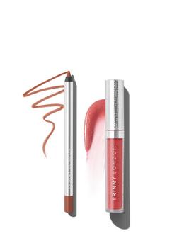 Trinny London Line2Define Lip Liner, Fay & Sheer Joy Pro-Collagen Lip Oil, Lola Bundle, 