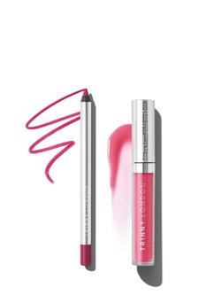 Trinny London Line2Define Lip Liner, Rosie & Sheer Joy Pro-Collagen Lip Oil, Kiki Bundle, 
