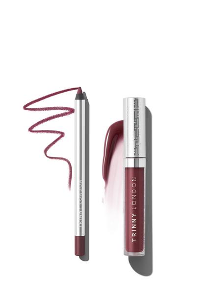 Trinny London Line2Define Lip Liner, Alessia & Sheer Joy Pro-Collagen Lip Oil, Lyla Bundle, 