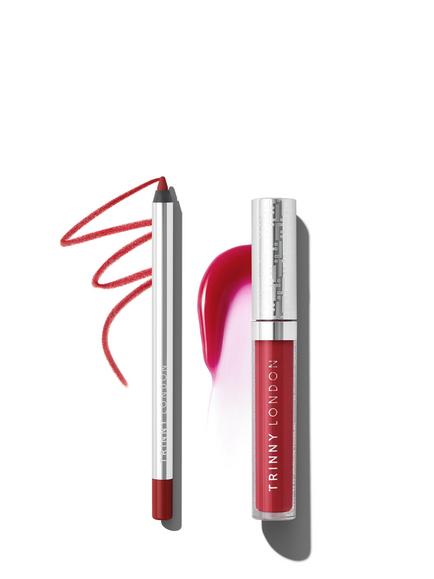 Trinny London Line2Define Lip Liner, Rita & Sheer Joy Pro-Collagen Lip Oil, Allegra Bundle, 