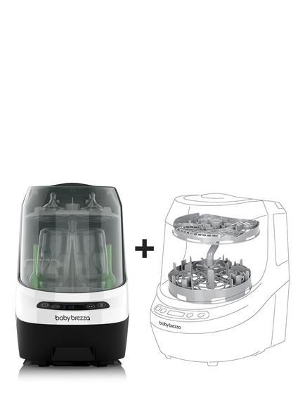 Baby Brezza Bottle Washer Pro & Breast Pump Rack Bundle, Graphite, 