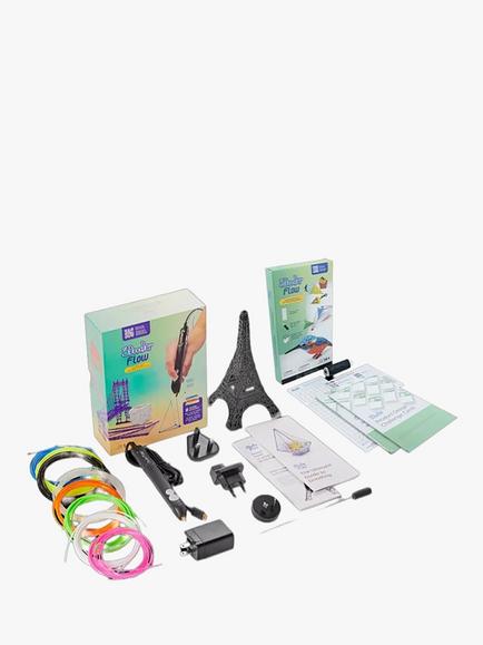 3Doodler Flow Filament 3D Pen Essentials Set & Accessory Kit, 