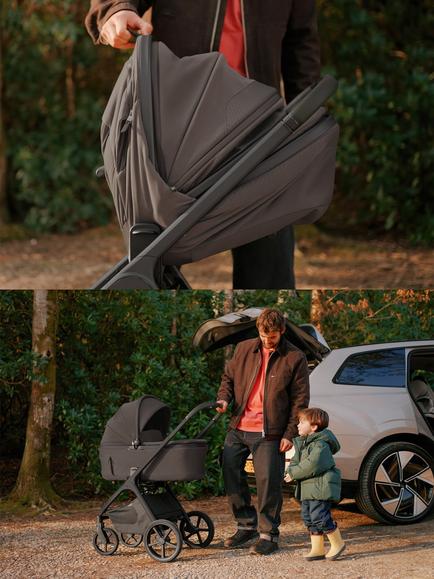 Silver Cross Cove 2 Stroller, Carrycot & Accessories with Glide Plus 360 & Approach Plus 360 i-Size Car Seats & Base Ultimate Family Bundle, Chocolate - view 2, 