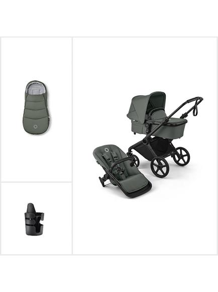 Bugaboo Cub Stroller & Acessories Essential Bundle, Forest Green, 