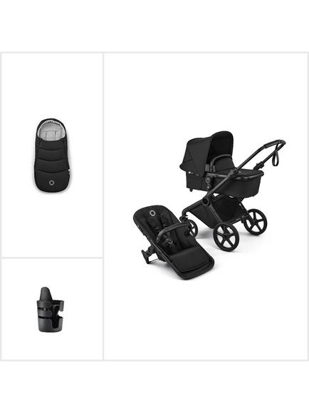 Bugaboo Cub Stroller & Acessories Essential Bundle, Black, 