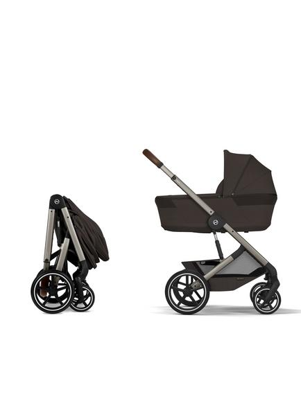 Cybex Balios S Lux Pushchair, Fold Carrycot & Accessories with Cloud G3 Baby Car Seat & Base Ultimate Travel System Bundle, Chocolate - view 2, 