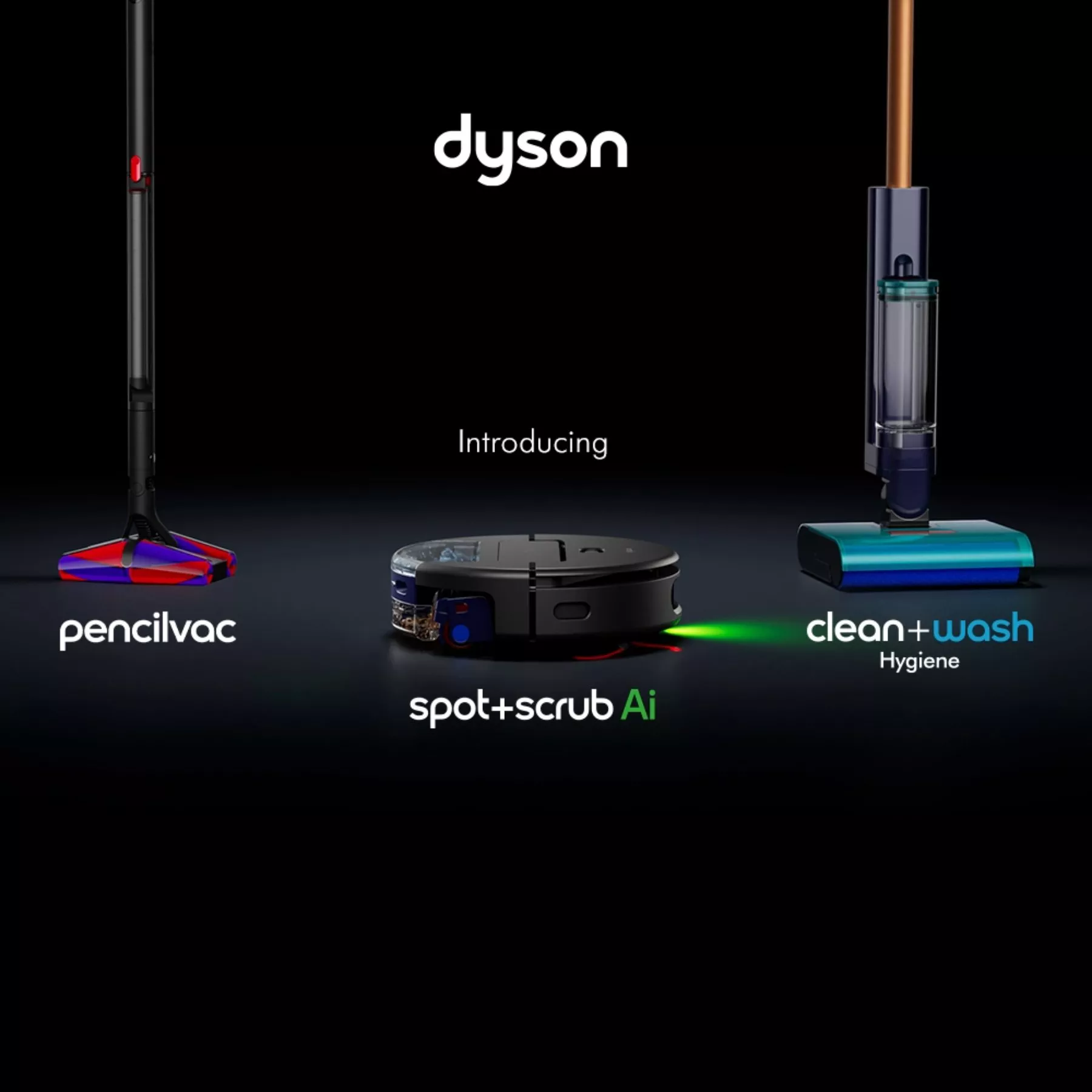 Dyson introduces Pencilvac, Spot+Scrub Ai, and Clean+Wash Hygiene. Shop now for advanced cleaning.