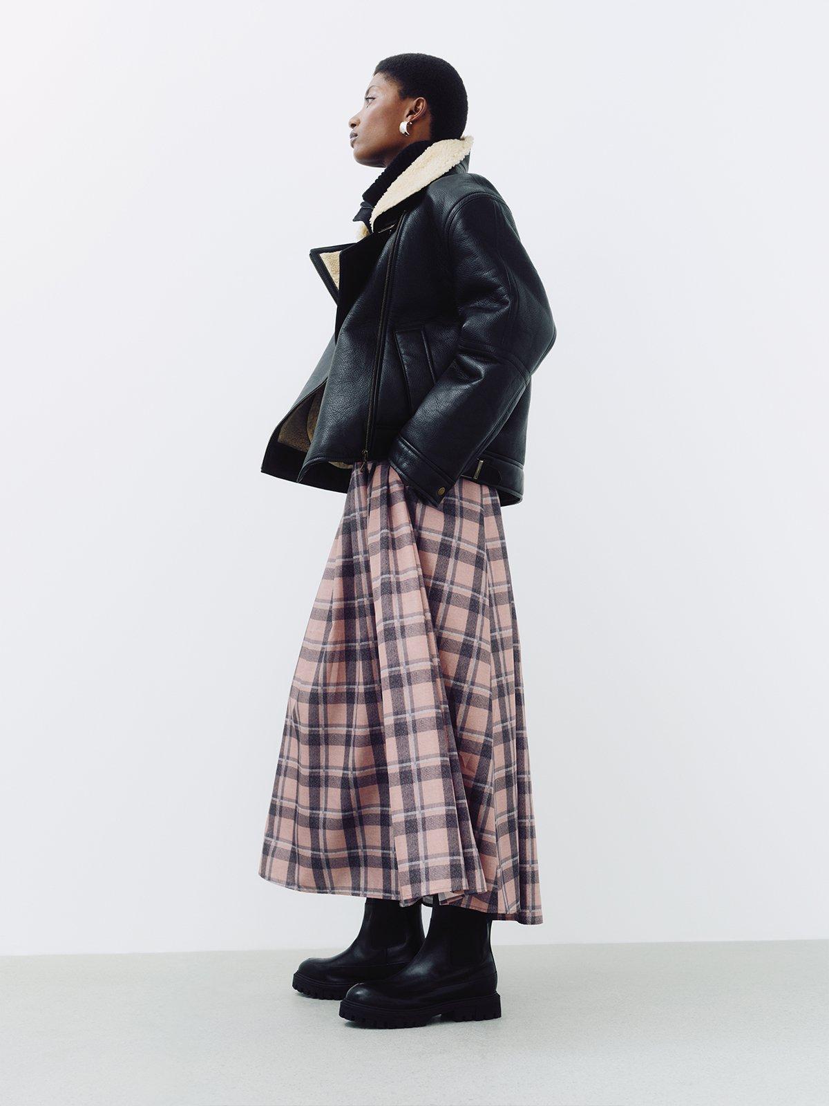 Women's Black Shearling Coat