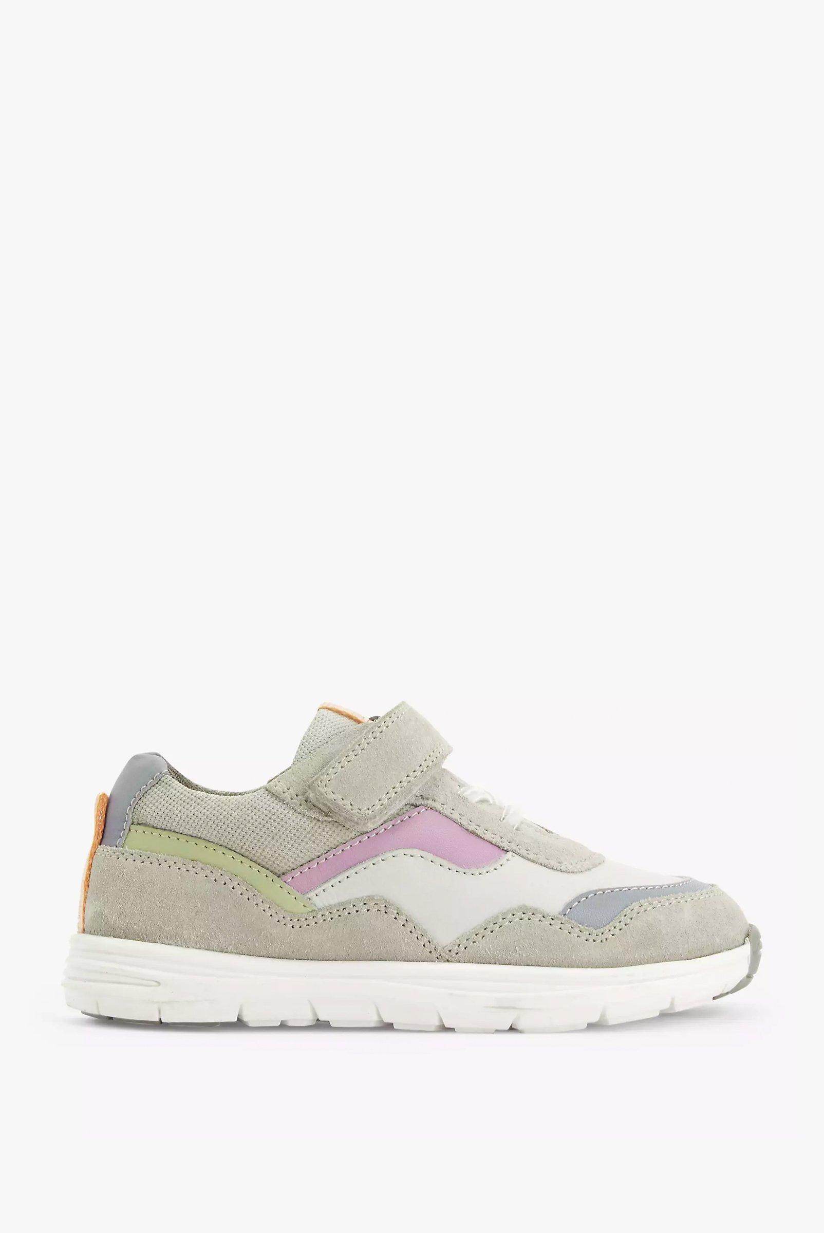 John Lewis Kids' Freya Riptape Chunky Trainers, Grey/Multi, £25