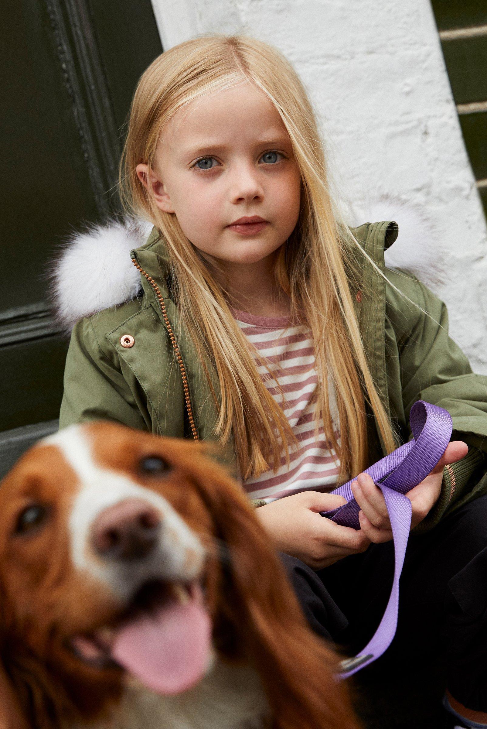 John Lewis Kids' Classic Plain Parka Coat, Khaki, £40