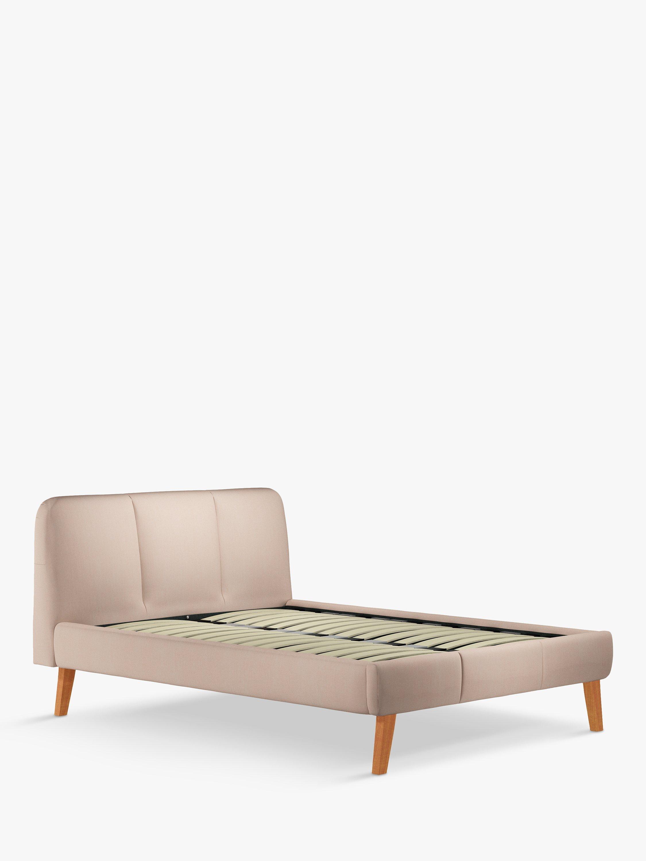 John Lewis Nite Upholstered Bed Frame, Super King Size, Cotton Effect Pink