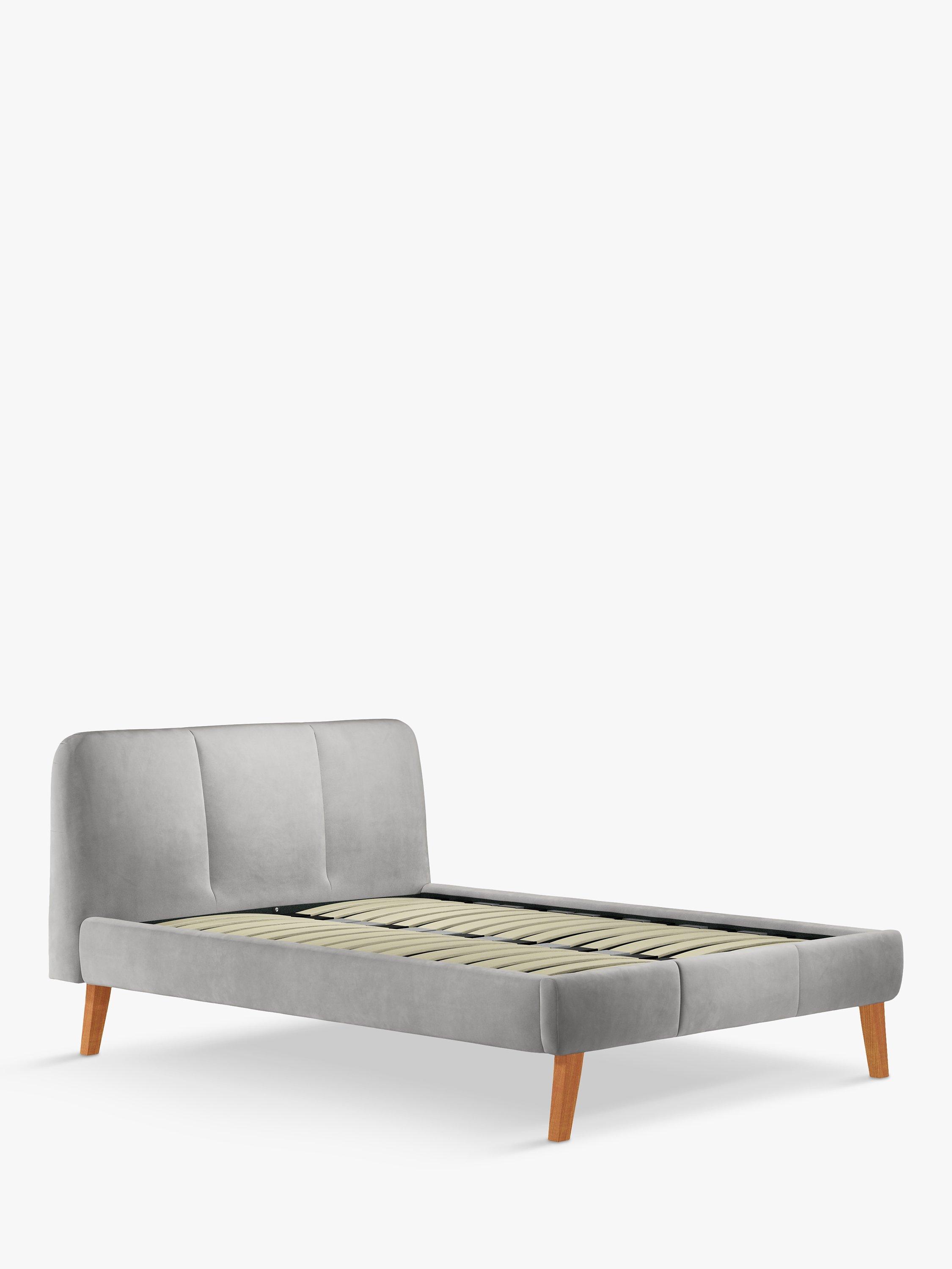 John Lewis Nite Upholstered Bed Frame, King Size, Deep Velvet Steel