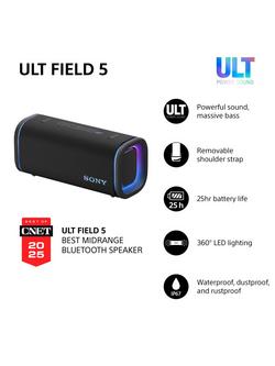 Sony SRS-ULT50 ULT Field 5 Waterproof Bluetooth Portable Speaker with ULT POWER SOUND & LED Lighting - view 2, Black