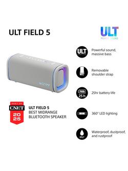 Sony SRS-ULT50 ULT Field 5 Waterproof Bluetooth Portable Speaker with ULT POWER SOUND & LED Lighting - view 2, White