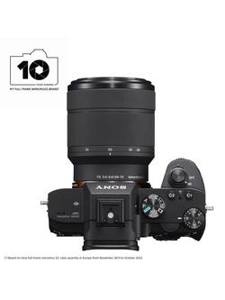 Sony a7 III (Alpha ILCE-7M3) Compact System Camera with 28-70mm Zoom Lens, 4K Ultra HD, 24.2MP, Wi-Fi, Bluetooth, NFC, OLED EVF, 5-Axis Image Stabiliser & Tiltable 3" LCD Touch Screen, Black - view 2, Black