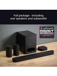 Sony Bravia Theatre System 6 HT-S60 Bluetooth Soundbar with Wireless Subwoofer & Rear Speakers, Dolby Atmos & DTS:X, Black