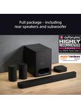 Sony Bravia Theatre System 6 HT-S60 Bluetooth Soundbar with Wireless Subwoofer & Rear Speakers, Dolby Atmos & DTS:X, Black