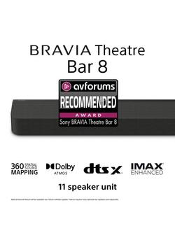 Sony Bravia Theatre Bar 8 HT-A8000 Wi-Fi Bluetooth All-In-One Soundbar with 360 Spatial Sound Mapping, Dolby Atmos & DTS:X, Black - view 2, Black