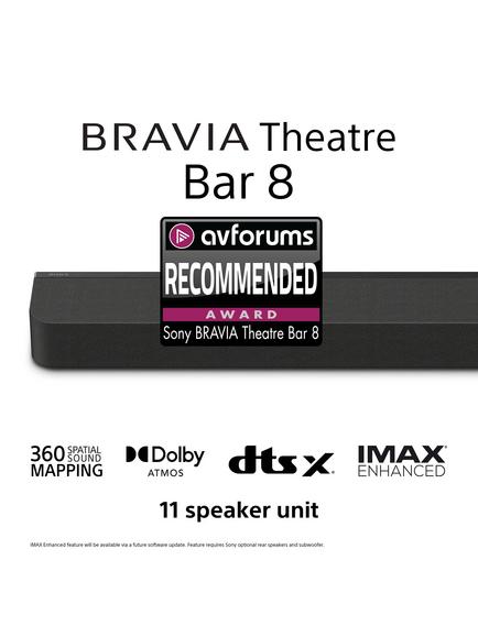 Sony Bravia Theatre Bar 8 HT-A8000 Wi-Fi Bluetooth All-In-One Soundbar with 360 Spatial Sound Mapping, Dolby Atmos & DTS:X, Black - view 2, Black