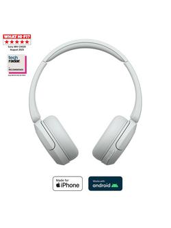 Sony WH-CH520 Bluetooth Wireless On-Ear Headphones with Mic/Remote - view 2, White