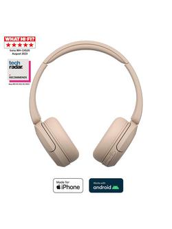 Sony WH-CH520 Bluetooth Wireless On-Ear Headphones with Mic/Remote - view 2, Beige