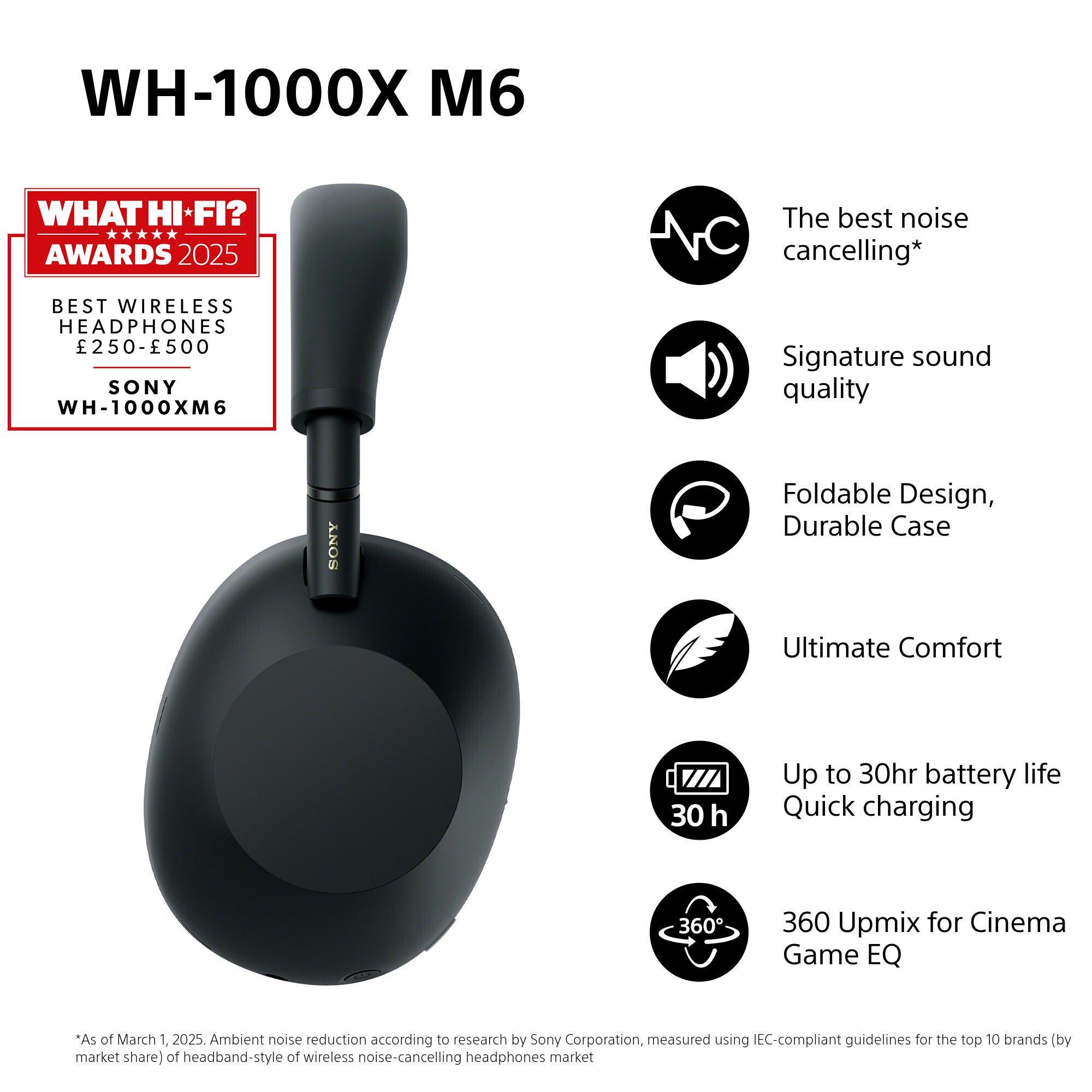 Sony WH-1000XM6 Noise Cancelling Wireless Bluetooth High